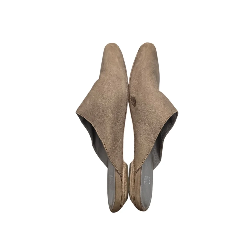 Eileen Fisher Tan Slide On Mules 8 - Picture 3 of 7